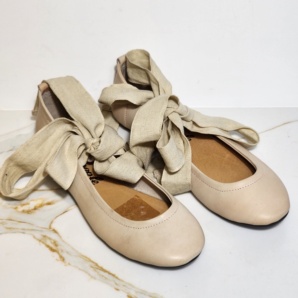 Free People Degas Strappy Ballet Flats.